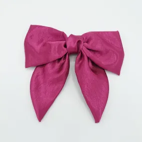 big satin hair bow pointed tail glossy hair accessory for women