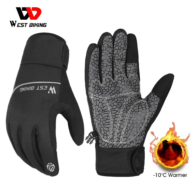 Bike Gloves Thicken Warm Touch Screen Men Women Cycling Winter Gloves Sport Running Ski MTB Bike Motorcycle Gloves