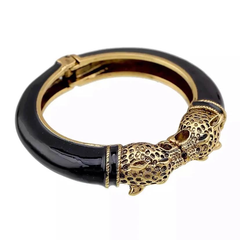 Black Antique Cheetah Cuff