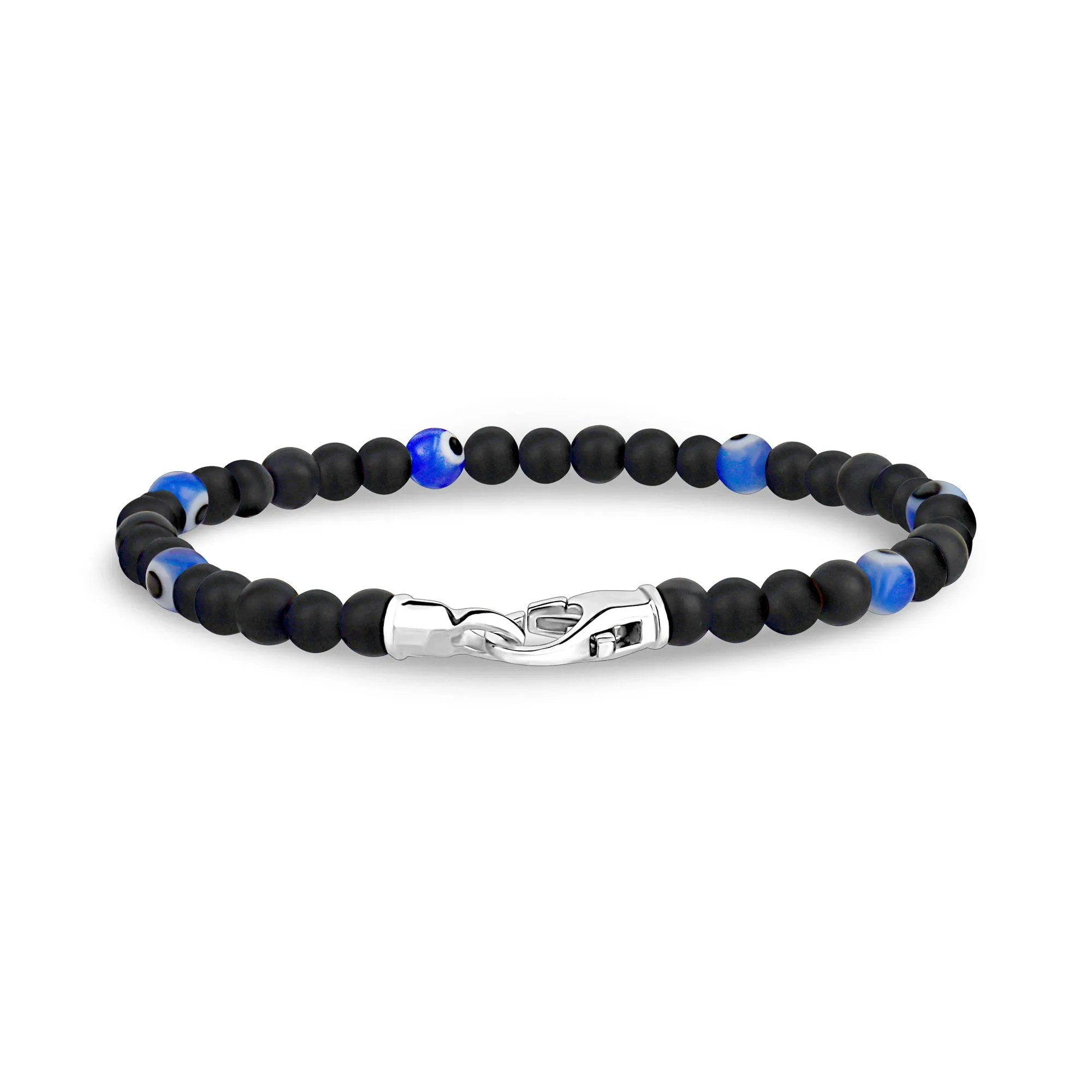 Black Onyx Evil Eye Bracelet | 4MM