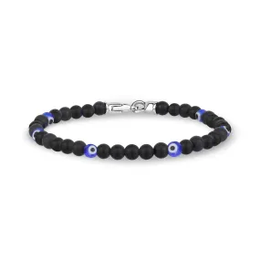 Black Onyx Evil Eye Bracelet | 4MM