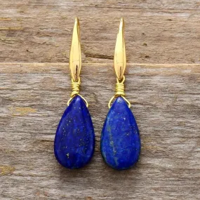 Blue Echo Lapis Teardrop Earrings