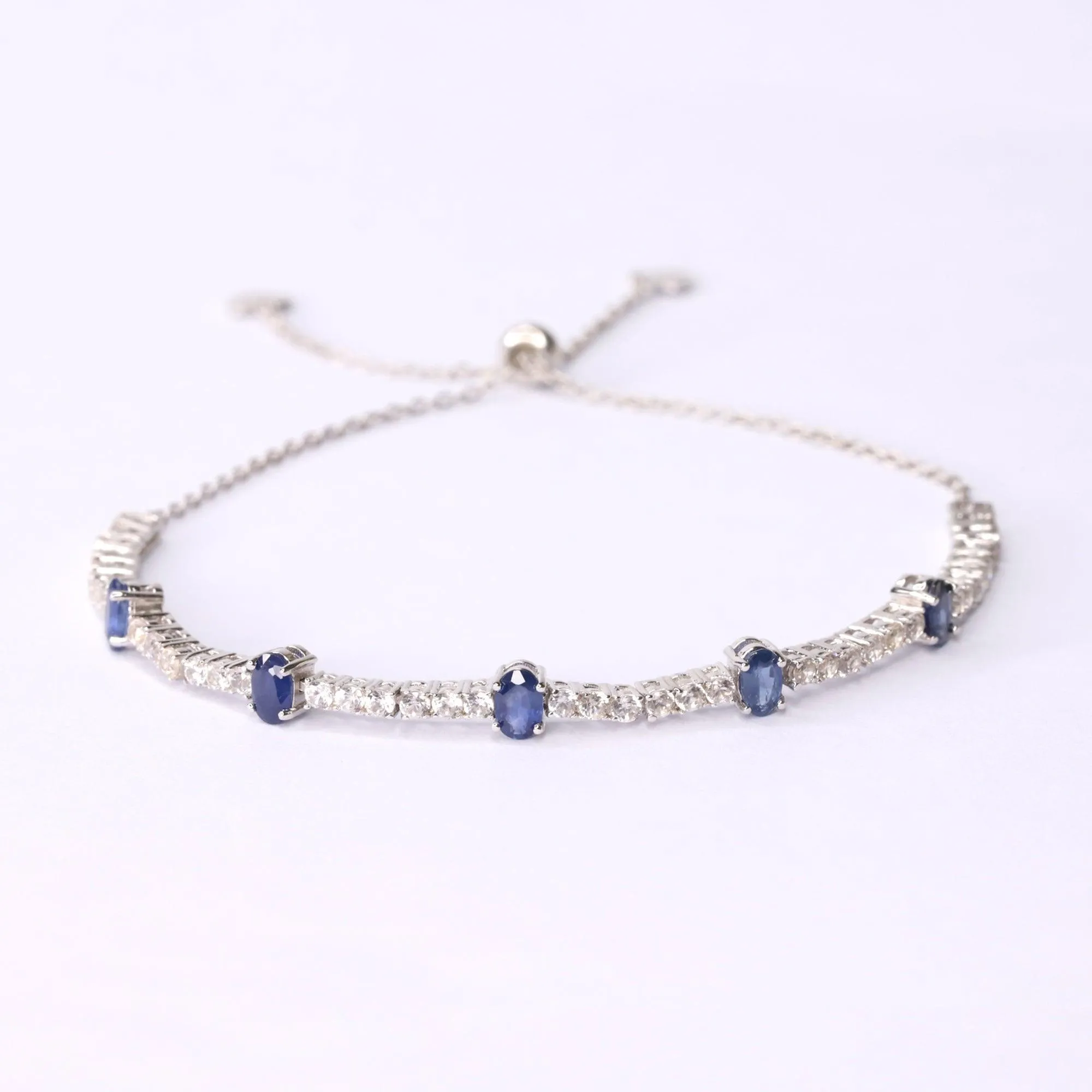 Blue Sapphire Adjustable Bracelet