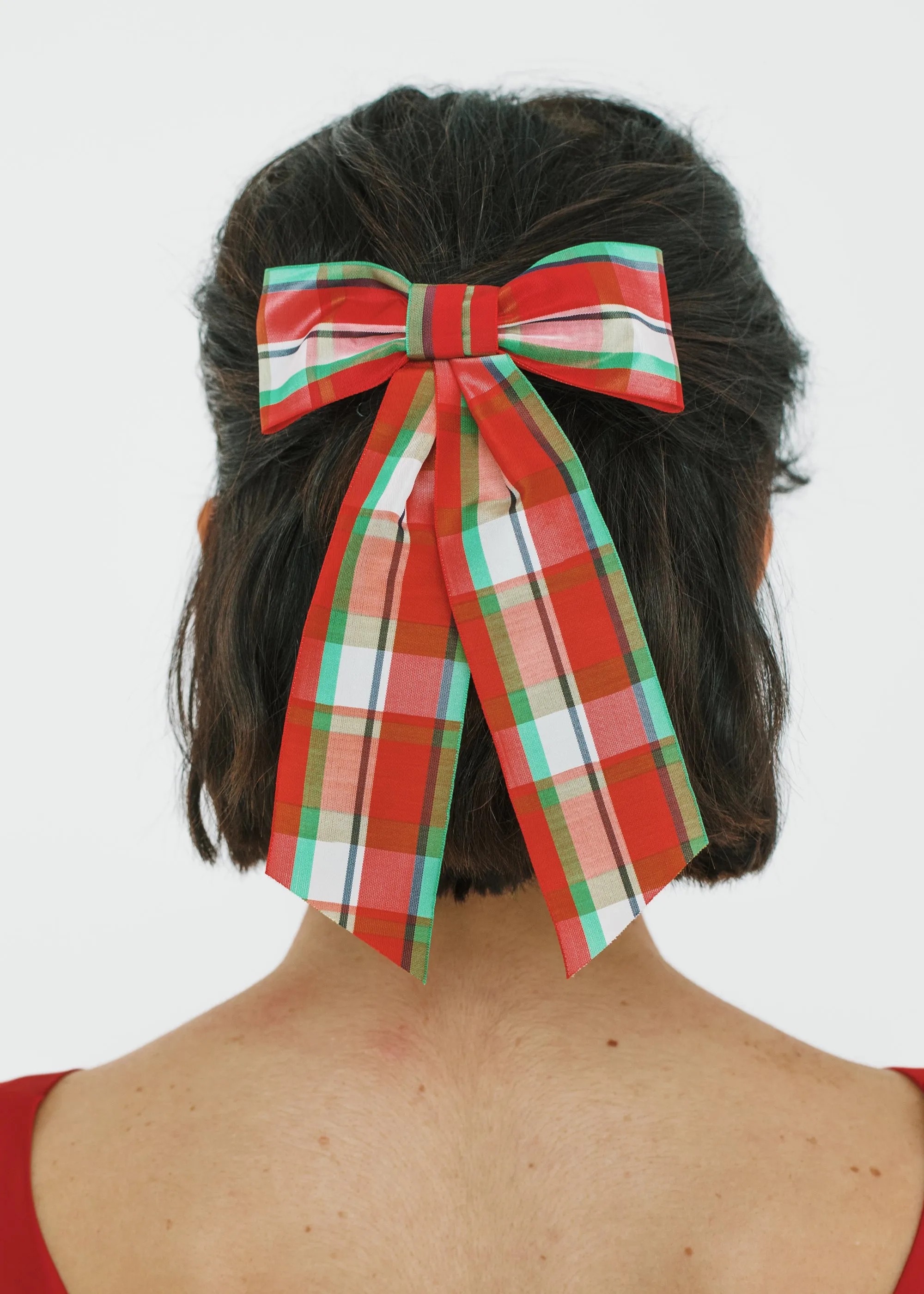 Bonnie Bow Barrette -- Red Multi