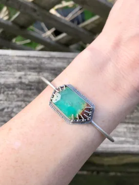 Boulder Chrysoprase Cuff Bracelet