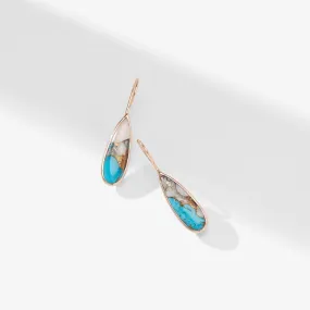 Brenna Earrings :: Teal / Ivory Multi