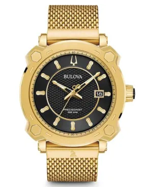 Bulova Mens Special GRAMMY Edition Precisionist Watch - Gold-Tone -Mesh Bracelet