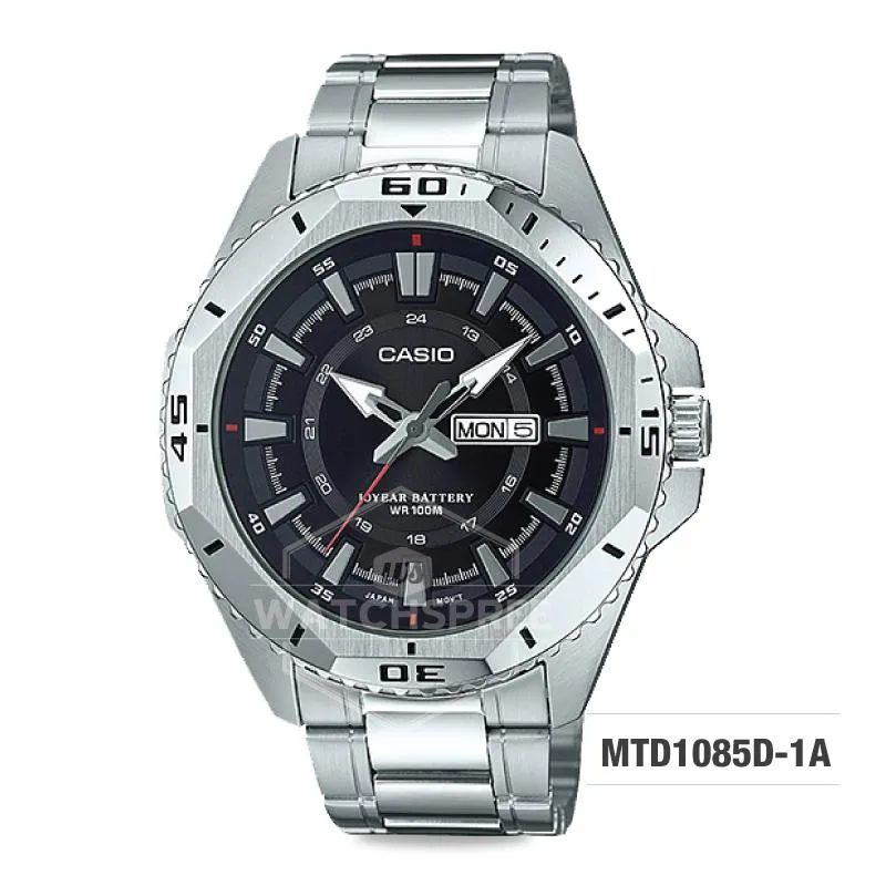 Casio Standard Analog Stainless Steel Band Watch MTD1085D-1A