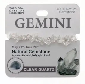 Clear Quartz - Natural Gemstone Bracelet - 'Gemini'