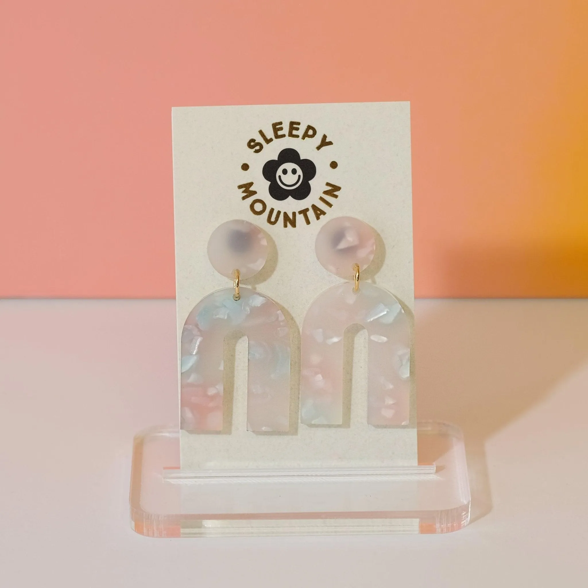 Cotton Candy Arch Dangle Earrings