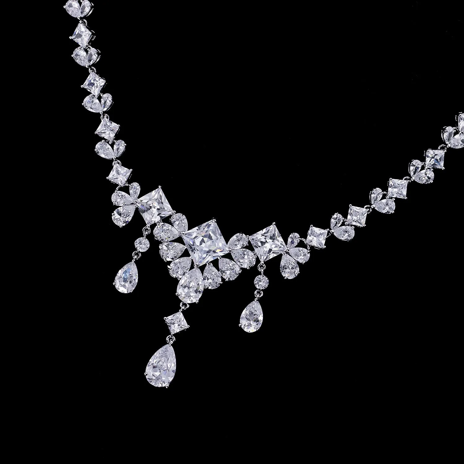 Cubic zirconia Bride Necklace Earring Set for Wedding,Bridesmaid Accessories  CN10154