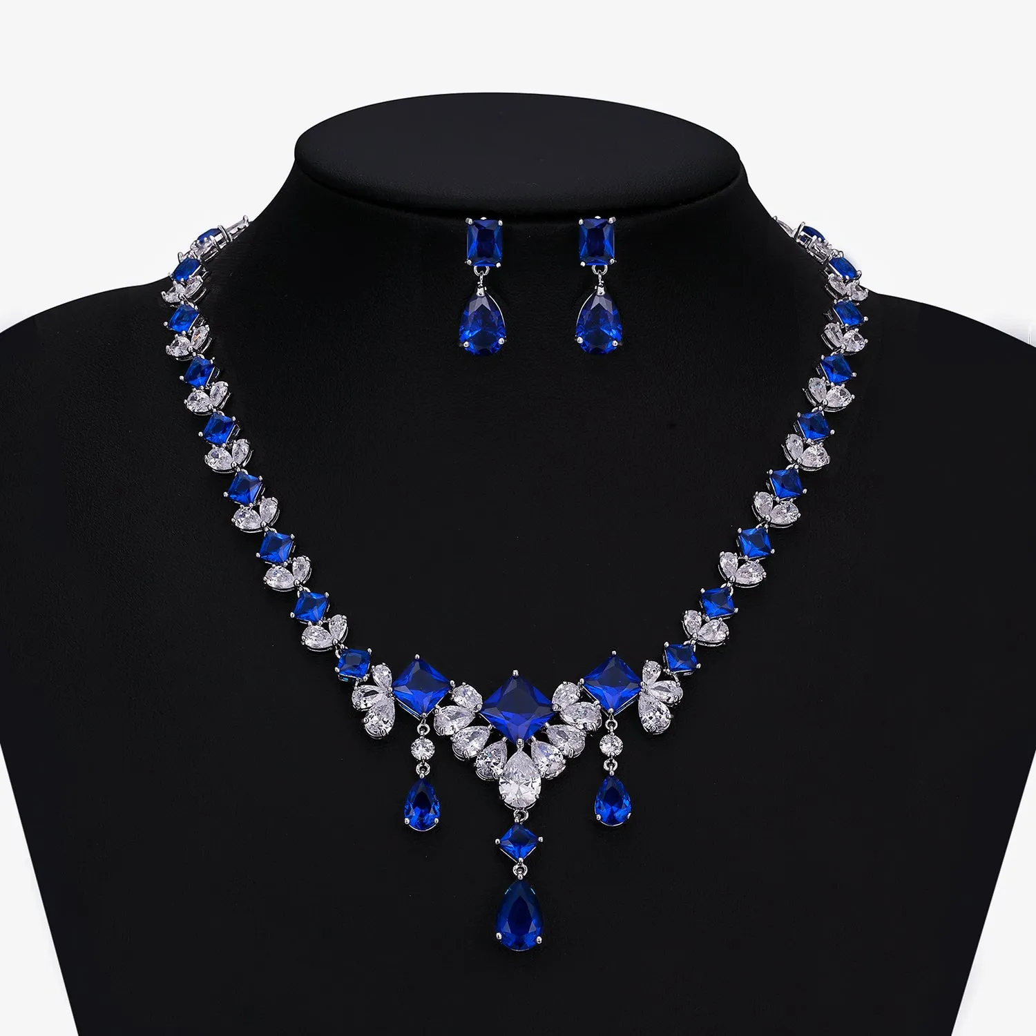 Cubic zirconia Bride Necklace Earring Set for Wedding,Bridesmaid Accessories  CN10154