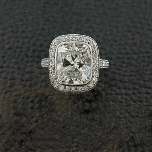 Cushion Halo Diamond Ring