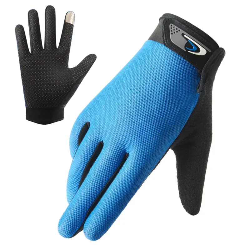 Cycling Fishing Gloves Touch Screen Non-slip Full Finger Thin Breathable Mesh Bike Bicycle Gloves Quick Dry Gloves for Men Women