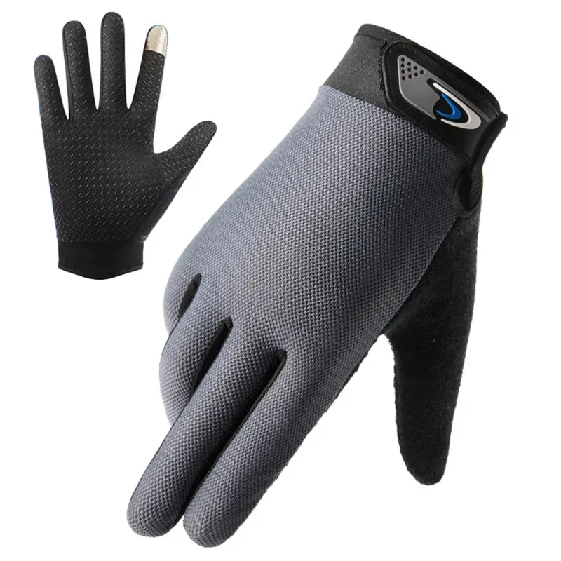 Cycling Fishing Gloves Touch Screen Non-slip Full Finger Thin Breathable Mesh Bike Bicycle Gloves Quick Dry Gloves for Men Women