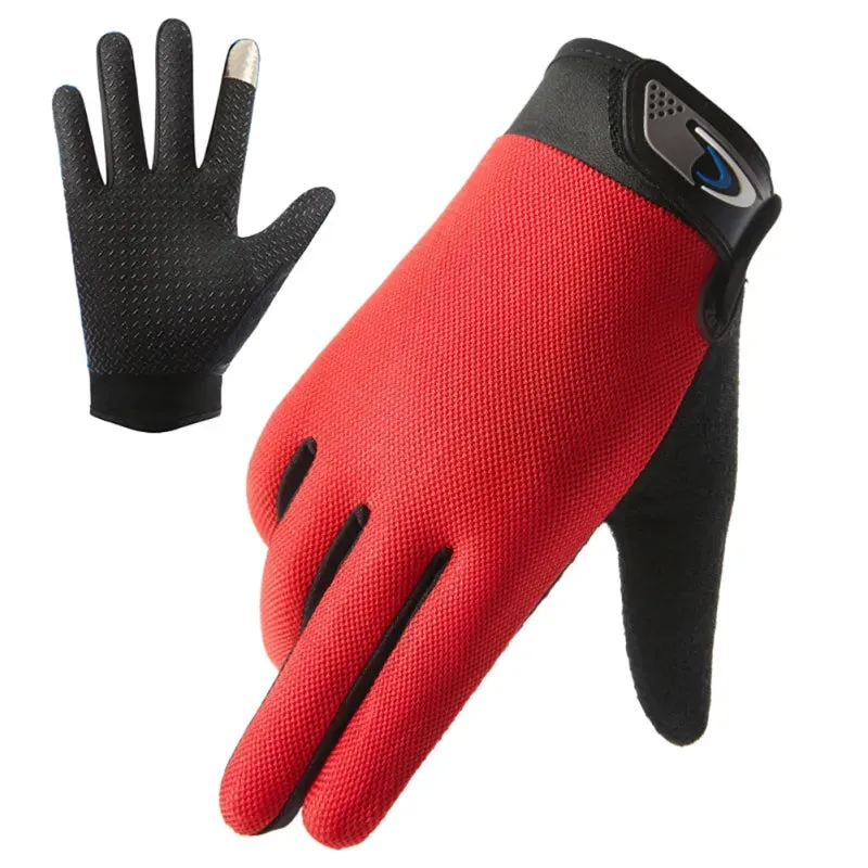 Cycling Fishing Gloves Touch Screen Non-slip Full Finger Thin Breathable Mesh Bike Bicycle Gloves Quick Dry Gloves for Men Women