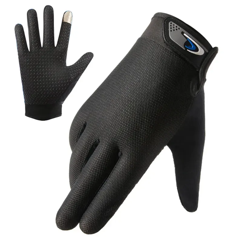 Cycling Fishing Gloves Touch Screen Non-slip Full Finger Thin Breathable Mesh Bike Bicycle Gloves Quick Dry Gloves for Men Women