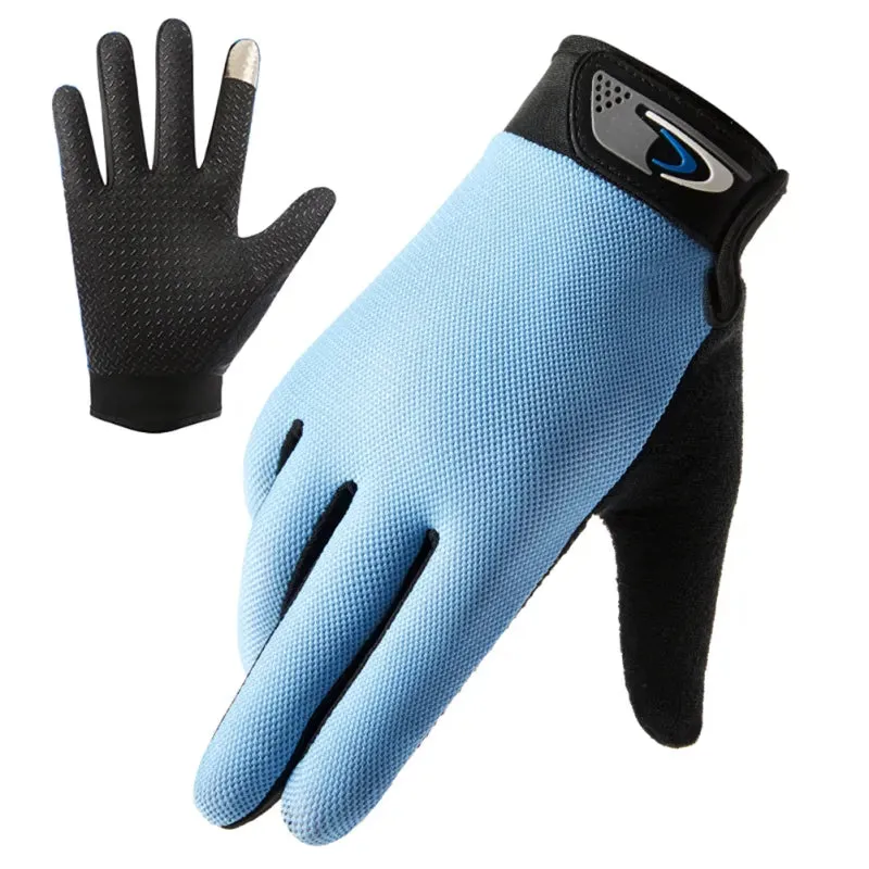 Cycling Fishing Gloves Touch Screen Non-slip Full Finger Thin Breathable Mesh Bike Bicycle Gloves Quick Dry Gloves for Men Women