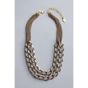 David Aubrey Oxidized Brass Necklace