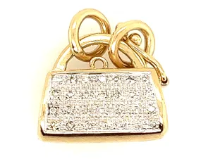 Diamond 9ct Yellow Gold Padlock Clasp/Charm