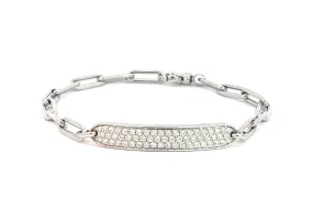 Diamond ID Bar Bracelet