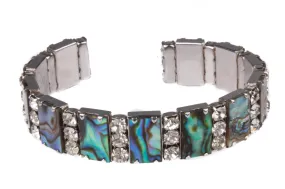 Diamonte and Abalone cuff