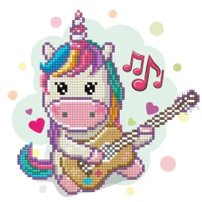 DIY Diamond Dotz Music Fills My Heart Unicorn Facet Bead Wall Hang Picture Kit