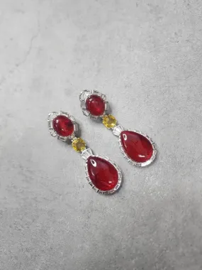 Doublet Stone Drop Earrings