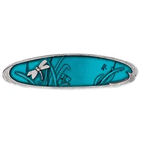 Dragonfly Teal Large Barrette