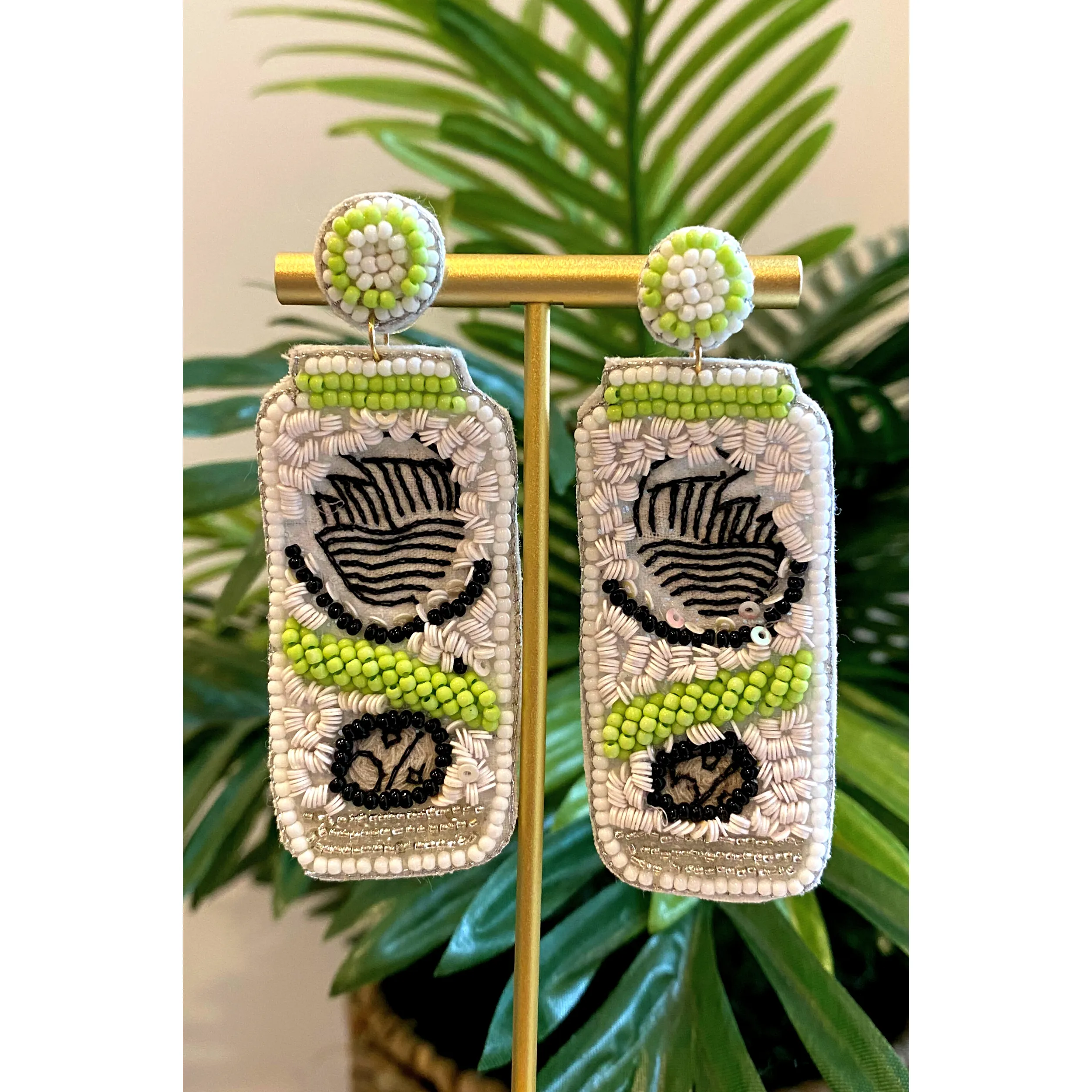 Drinks on Me Hard Seltzer Seed Bead Earrings