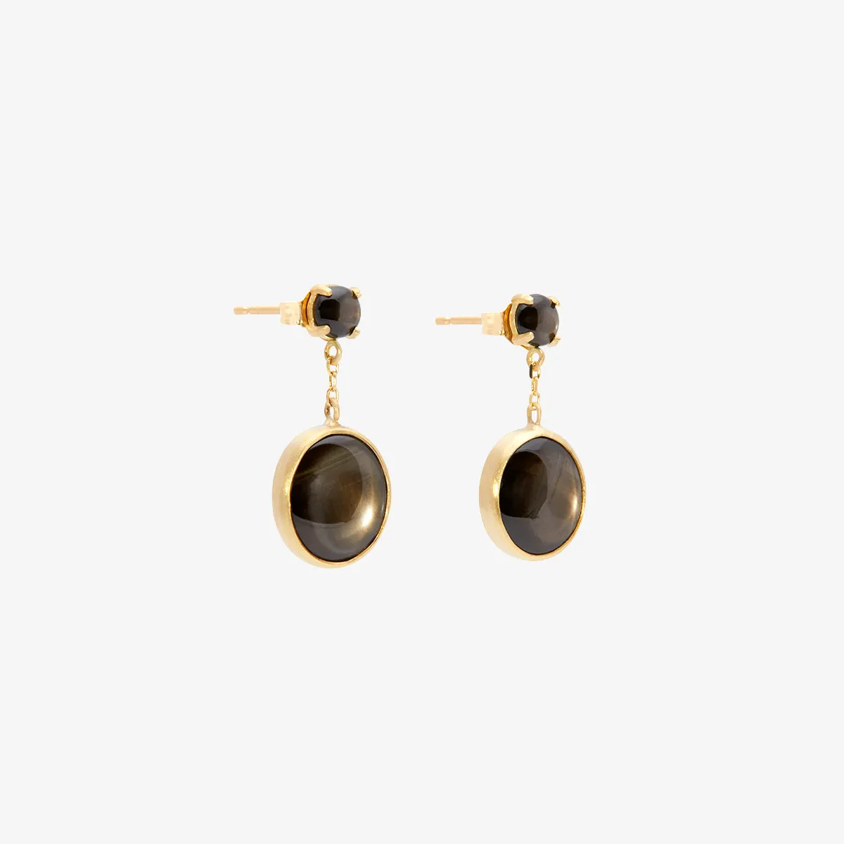 E8601SSBK | Star Sapphire Glacé Earring