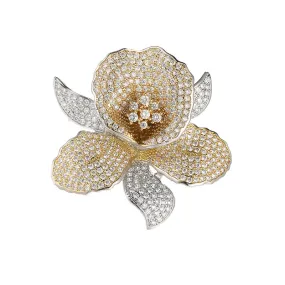 Embellished Floral Lapel Pin