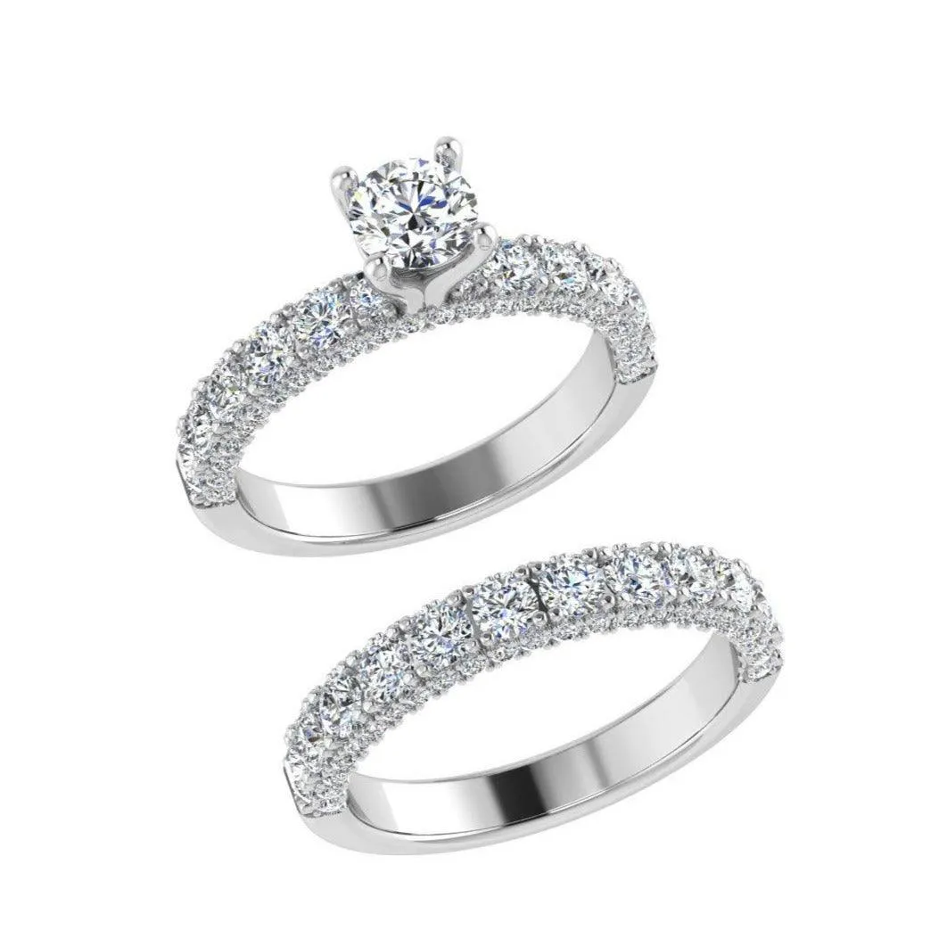 Engagement Ring and Half Eternity White Gold