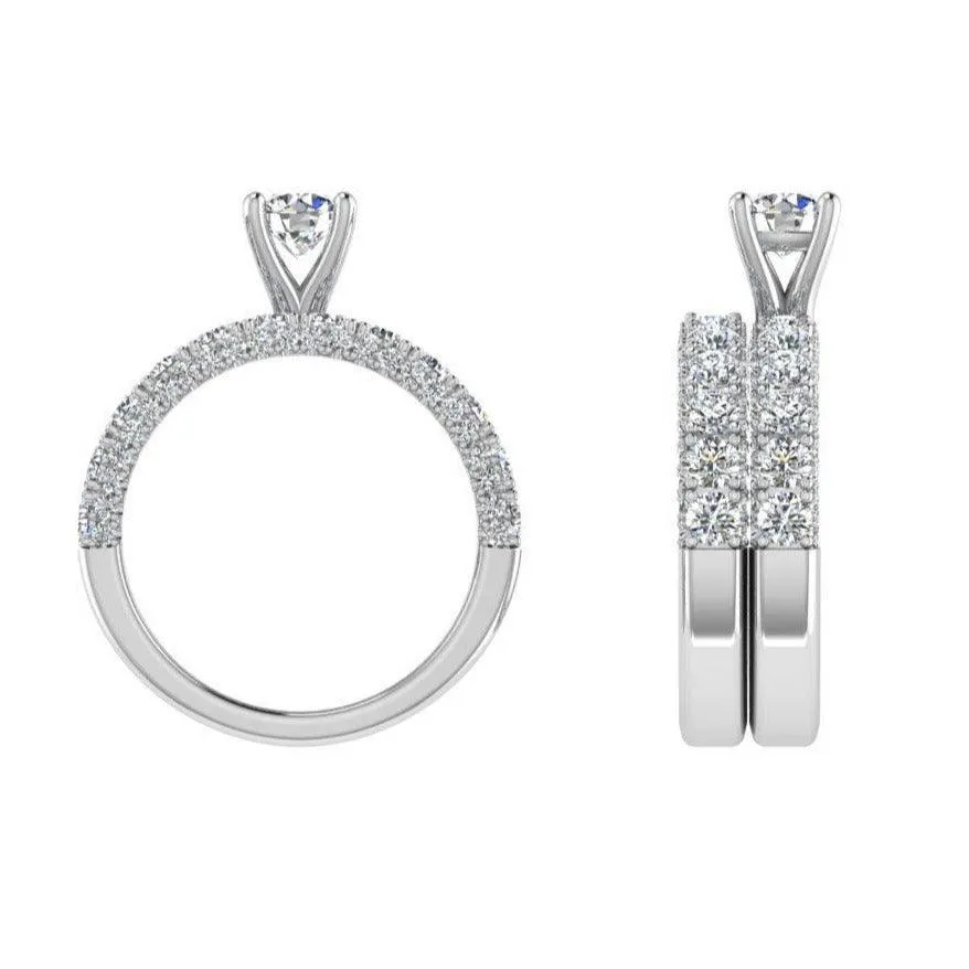 Engagement Ring and Half Eternity White Gold