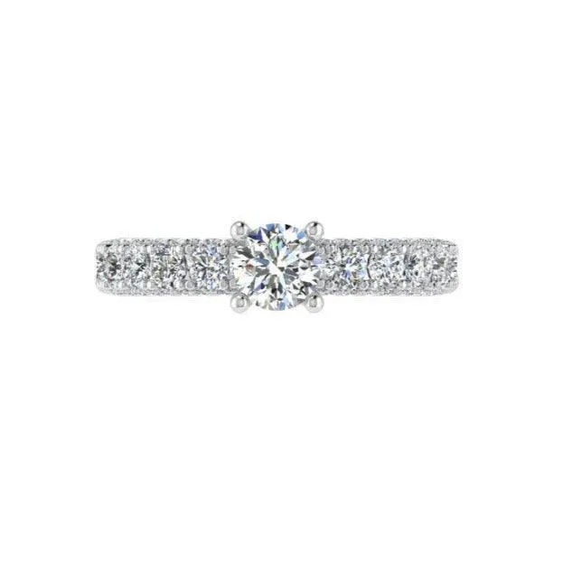 Engagement Ring and Half Eternity White Gold