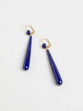 Essence Mini Earrings in 18k Yellow Gold with 41.2ct Lapis