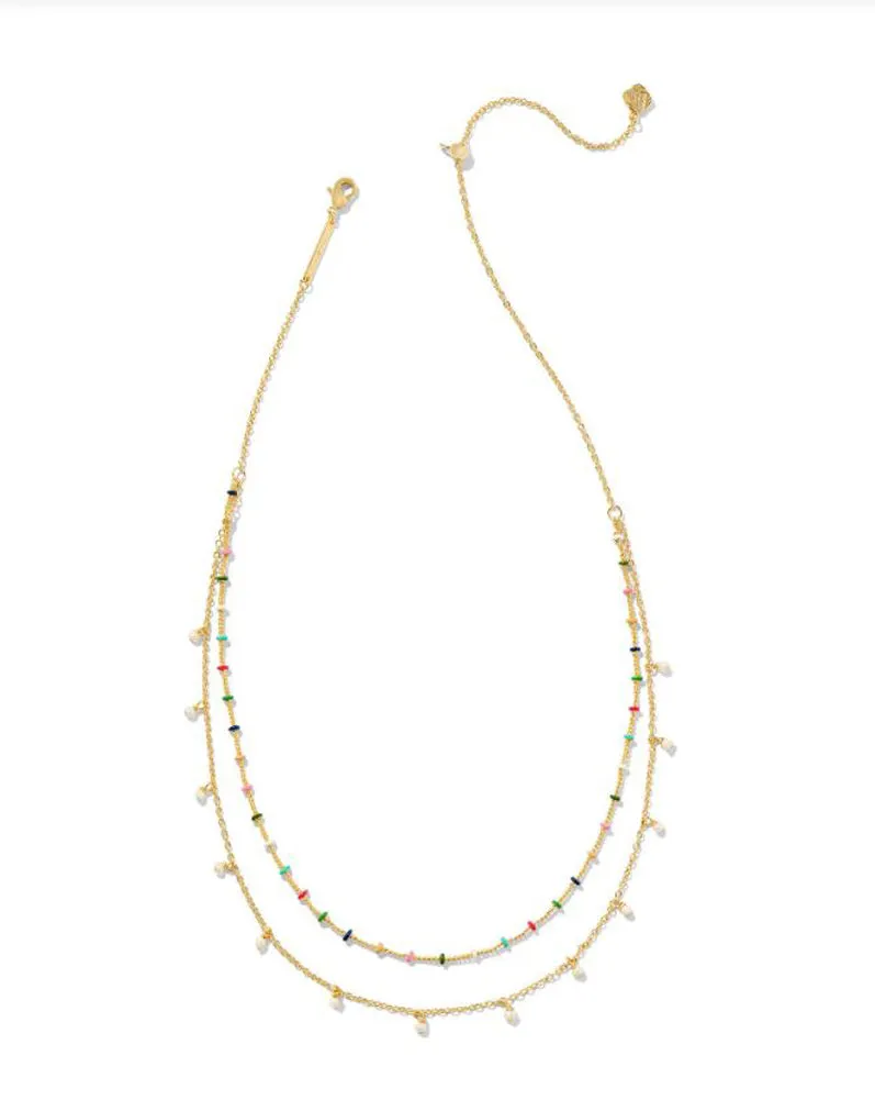 Eve Multi Strand Necklace Gold Multi Mix by Kendra Scott