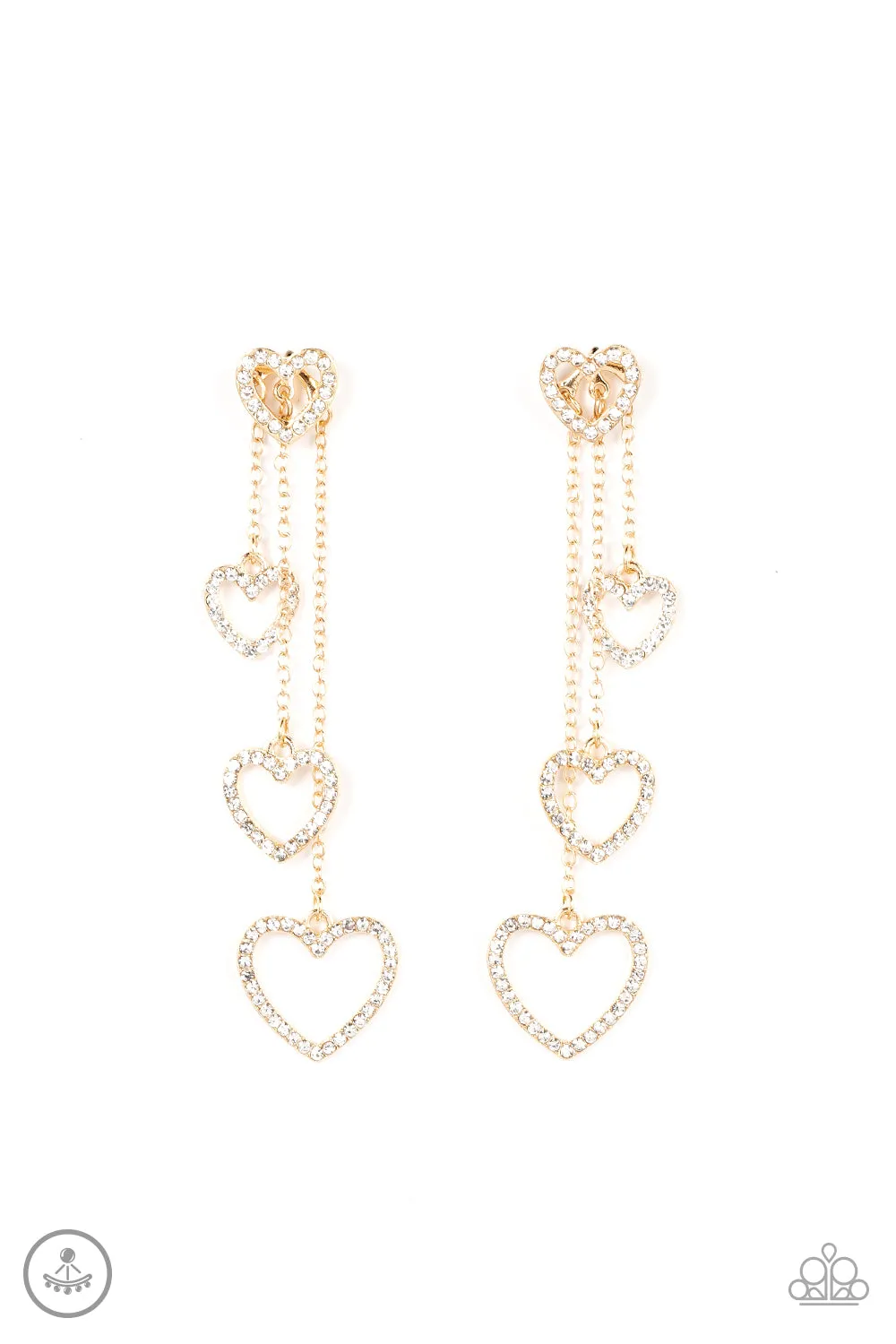 Falling In Love - Gold Earrings - Paparazzi Accessories