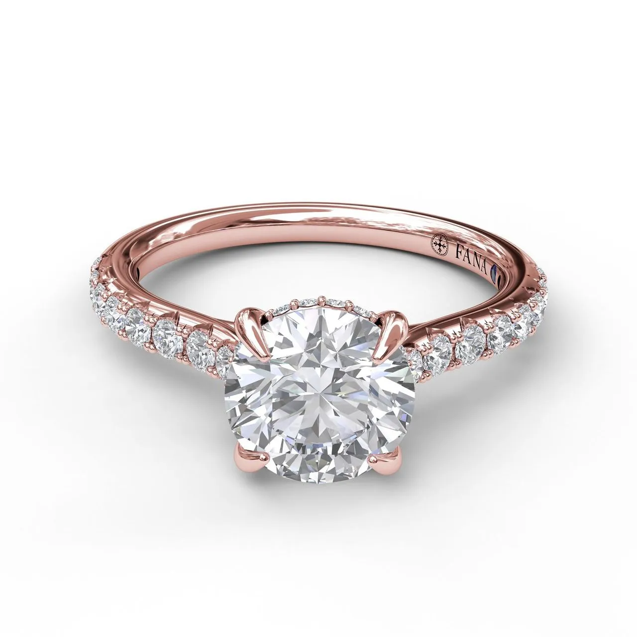 Fana Classic Round Cut Solitaire With Hidden Halo 3024