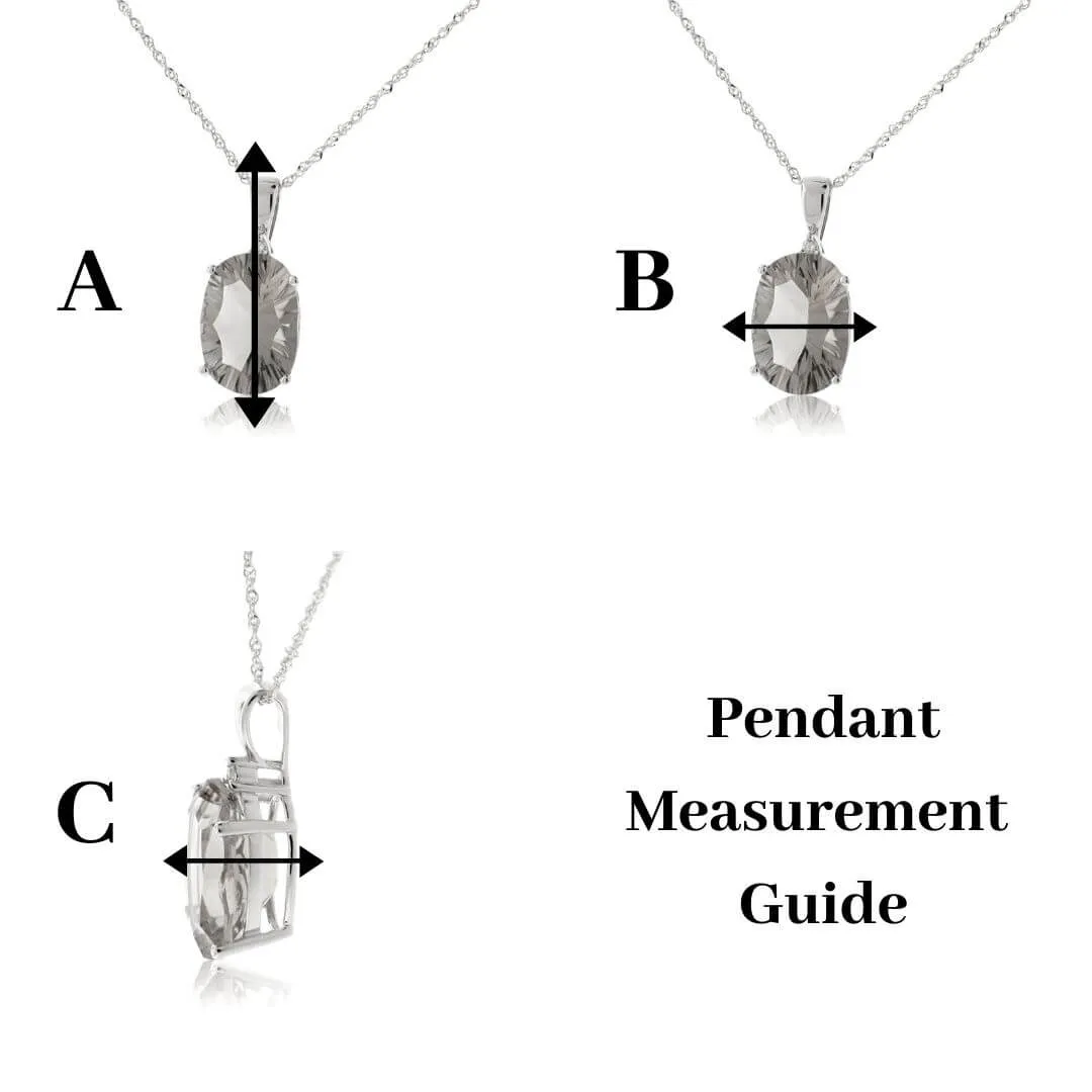 Fancy Step Cut Zircon with Diamond Halo Pendant