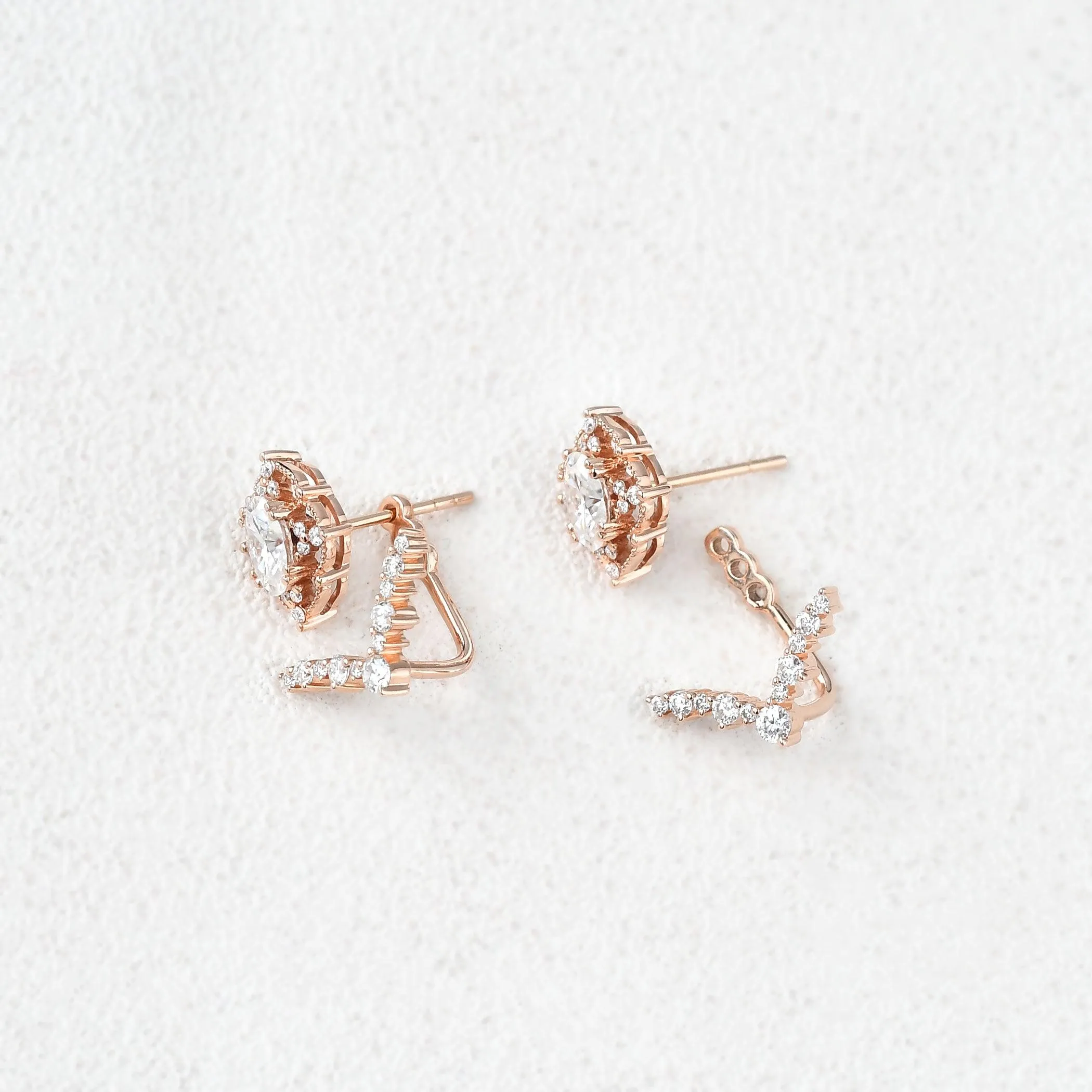 Felicegals Moissanite Signature Vintage Earrings