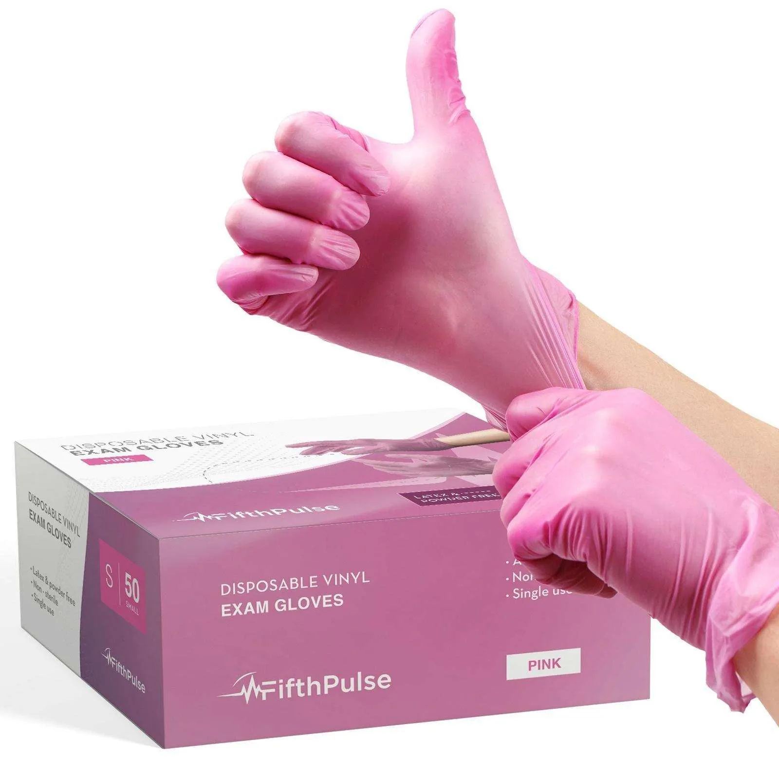 FifthPulse Vinyl Exam Gloves 50 Pack - Powder Free