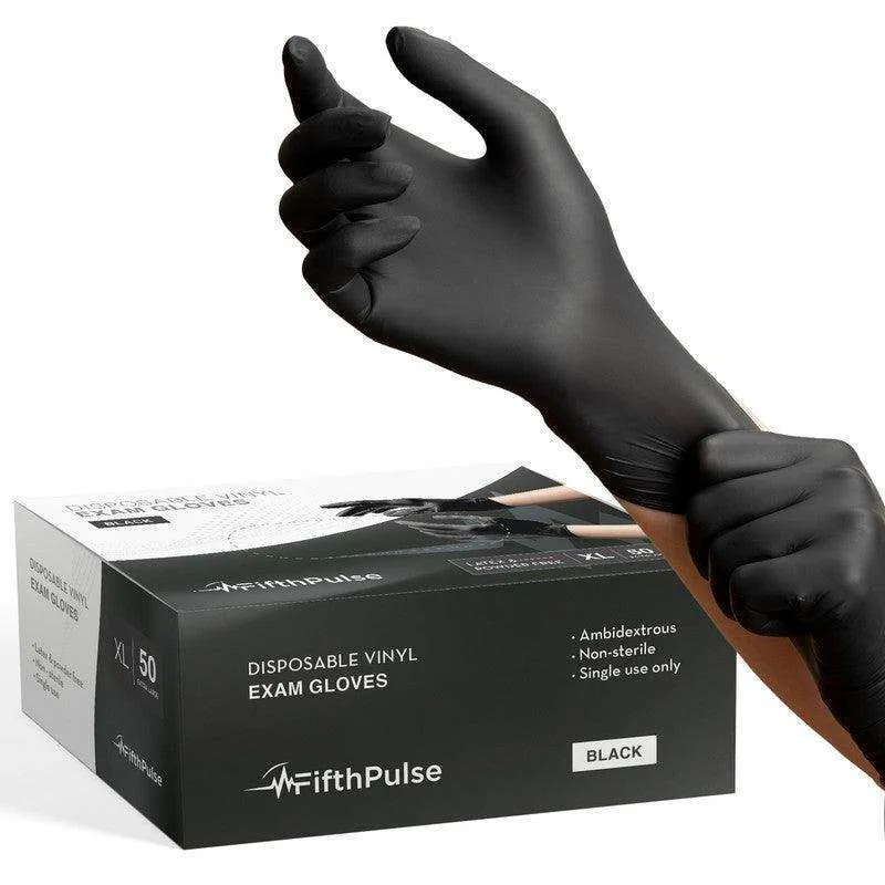 FifthPulse Vinyl Exam Gloves 50 Pack - Powder Free