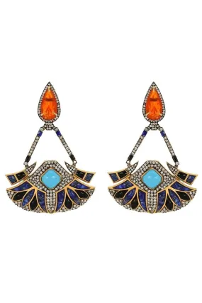 Fire Opal Egypt Earrings