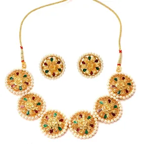 Flower Pasha Necklace Set