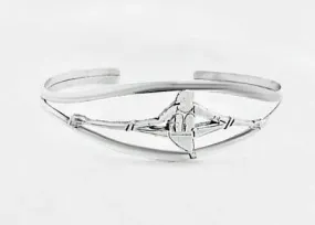 Front View Rowing Single Sculler in Split Cuff Bracelet