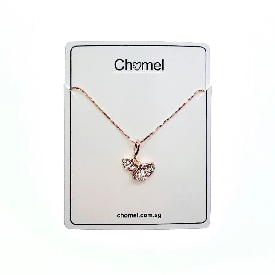 Gingko Leaf Cubic Zirconia Necklace