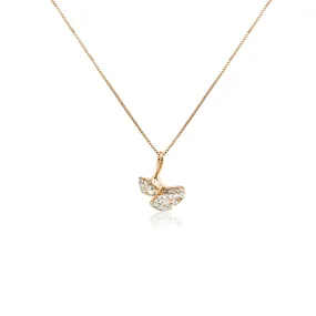 Gingko Leaf Cubic Zirconia Necklace