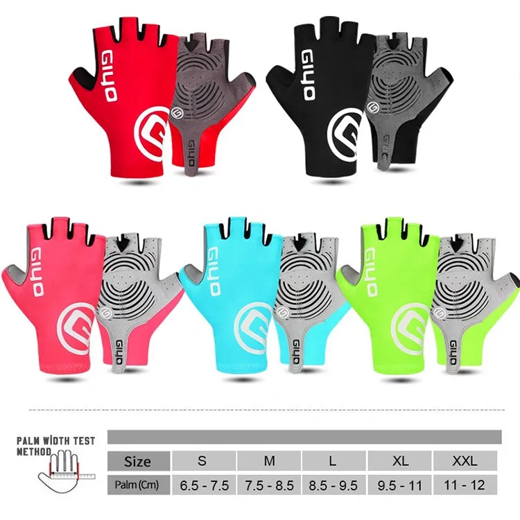 GIYO Outdoor Half-Finger Gloves Mountain Road Bike Cycling Gloves, Size: XL(Fluorescent Orange)