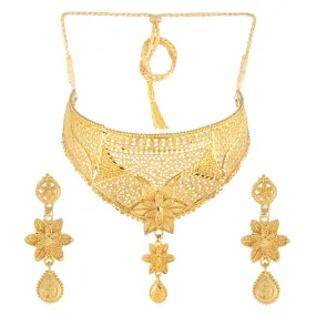 Gold Plated Fancy Fashionable Necklace set  for Women & Girls